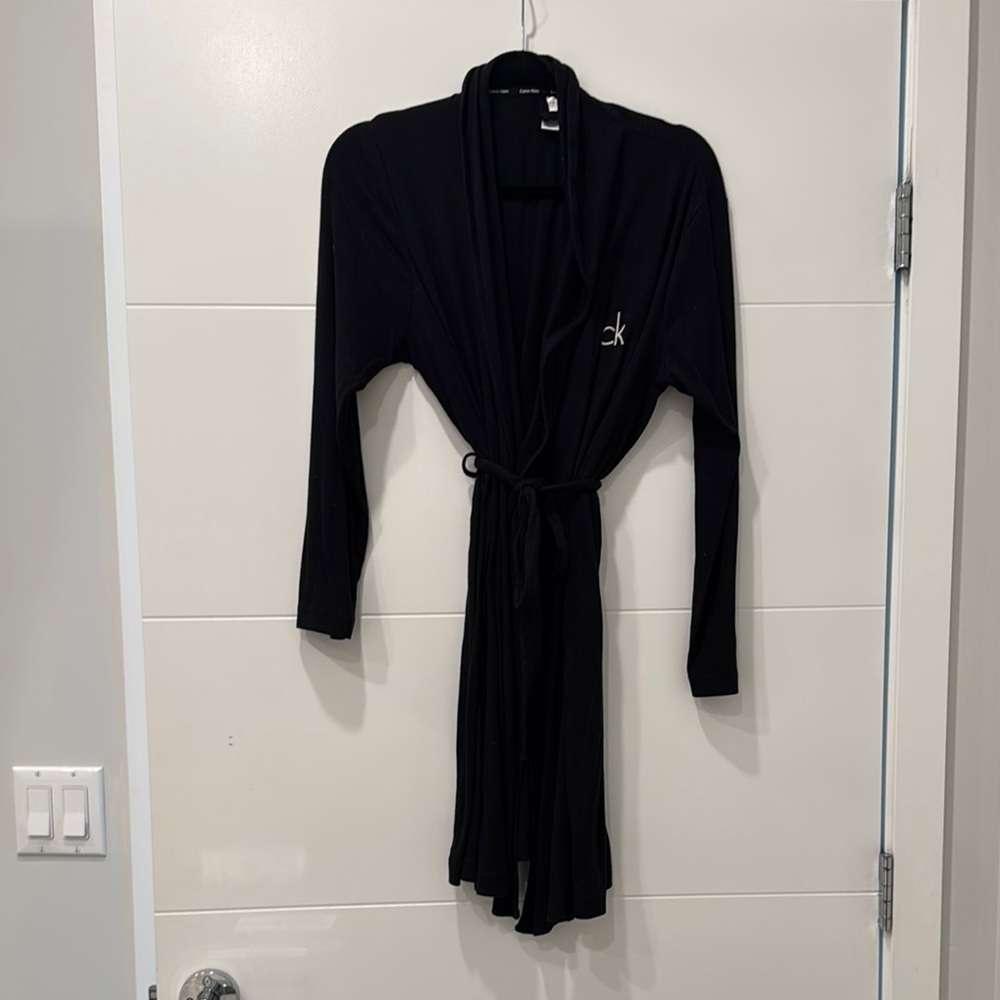 Calvin Klein Black Wrap Robe